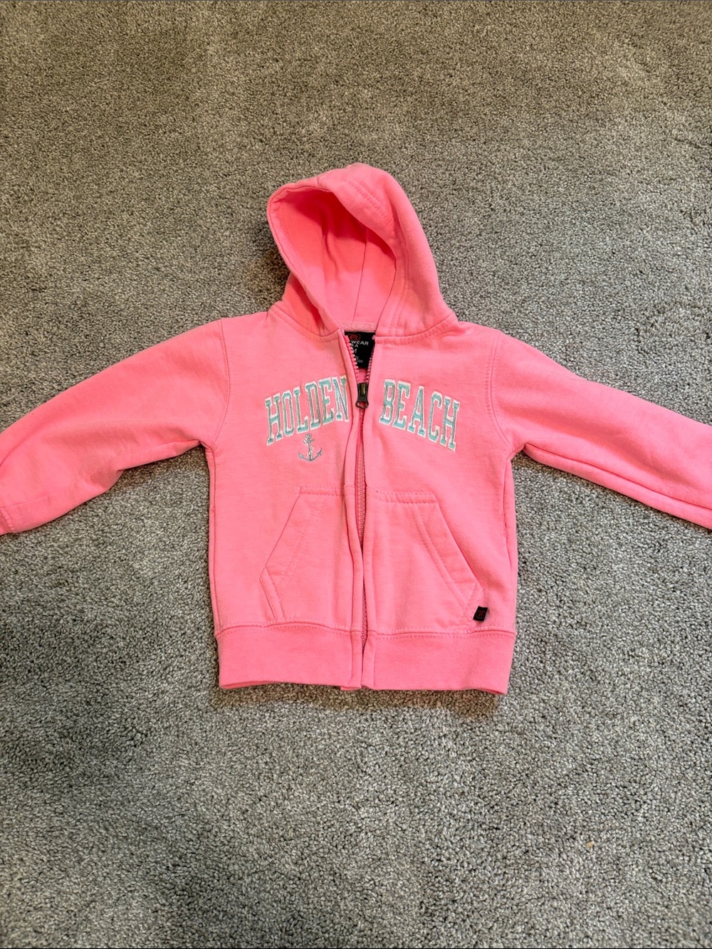 Infant neon pink Holden Beach Zip Hoodie
